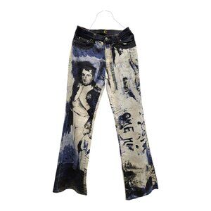 Roberto Cavalli Just Cavalli Italy Vintage Napoleon Print Jeans EUR Size 42